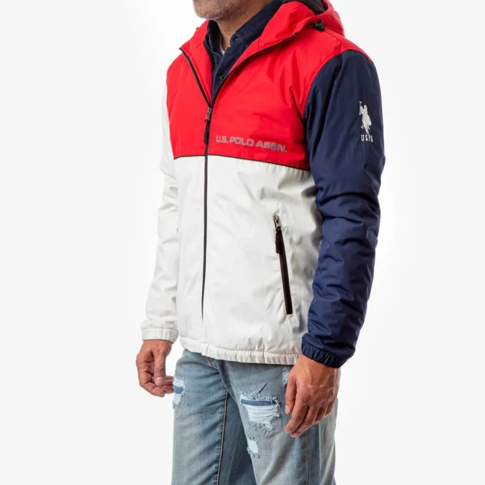 Polo Colorblock Americana Windbreaker jacket. Mens. Large.